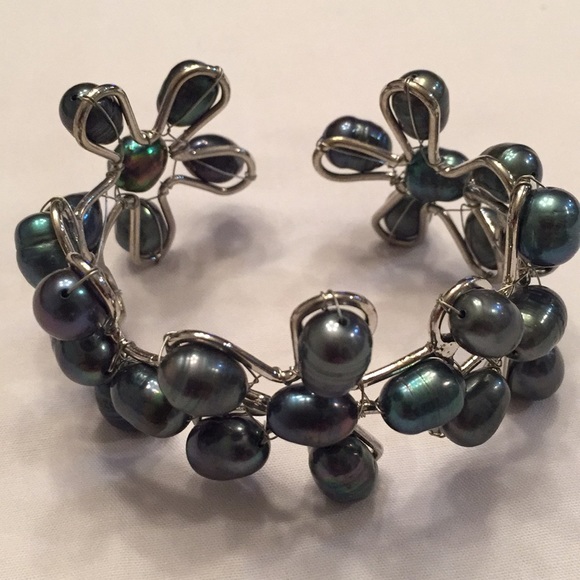 Custom Cultured Fresh Water Pearl Cuff bracelet